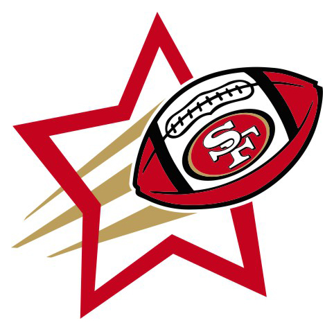 San Francisco 49ers Football Goal Star logo iron on paper